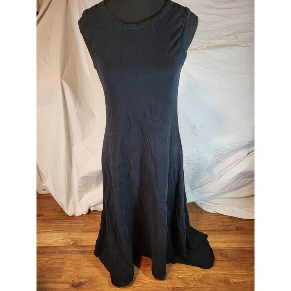 J.CREW Black Maxi High / Low‎ Tank Dress Size MP Casual Comfort Minimalist - Picture 1 of 7